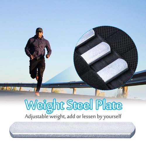 PXRJE Weighted Vest Steel Plates Adjustable Rustproof Strength Training Weight Long Steel Plate w/Round Head for Loading Leg Guards Weighted Vest(Size:8 PCS)