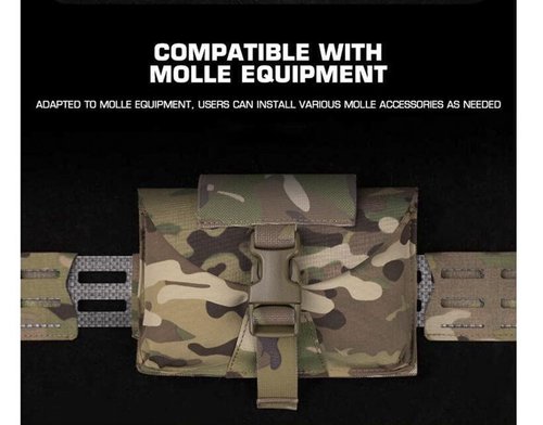 Belt Molle Adapter, Versatile Insert System Removable Molle Panels for 2” Tactical Belt and Loop Surface 4 Pack (Camo)