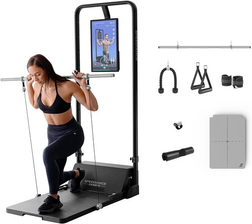 Speediance Gym Monster Smart Home Gym, Multifunctional Strength Training Machine, Smith Machine Power Cage Workout Station, Squat Rack Cable Machine, Full Body Fitness Equipment for Home Workout