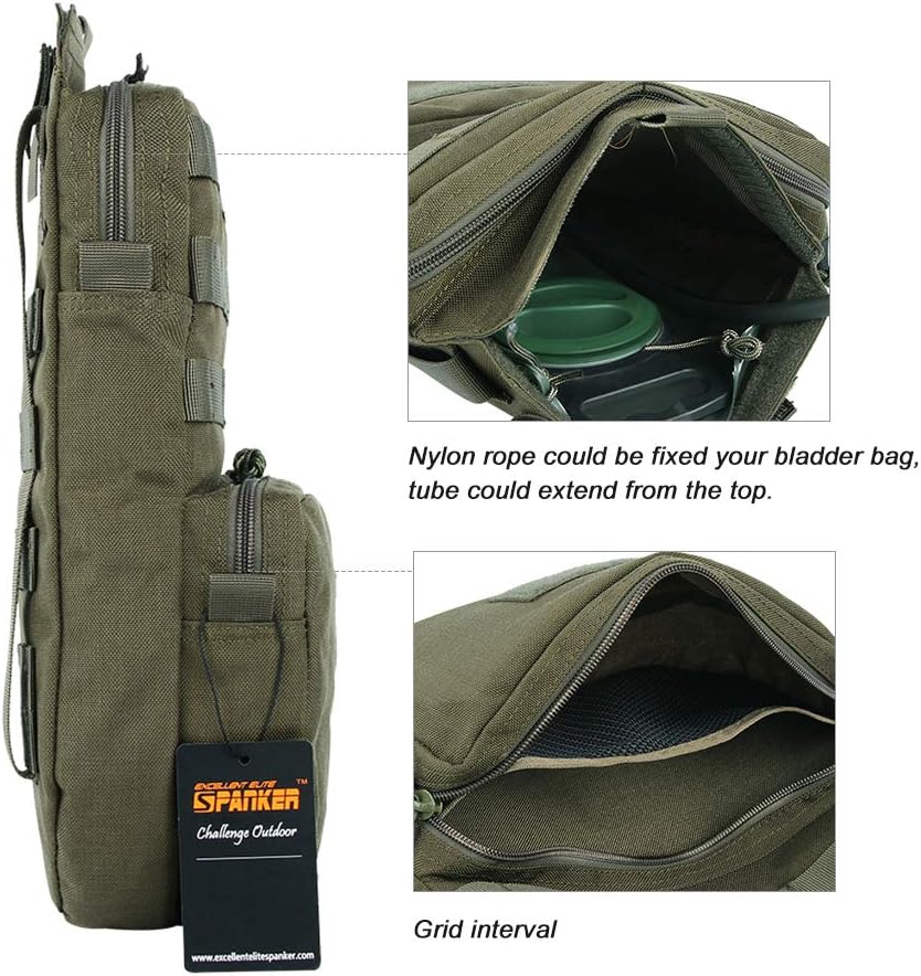 EXCELLENT ELITE SPANKER Tactical MOLLE Hydration Pack for 3L Hydration Water Bladder Molle Vest Accessory