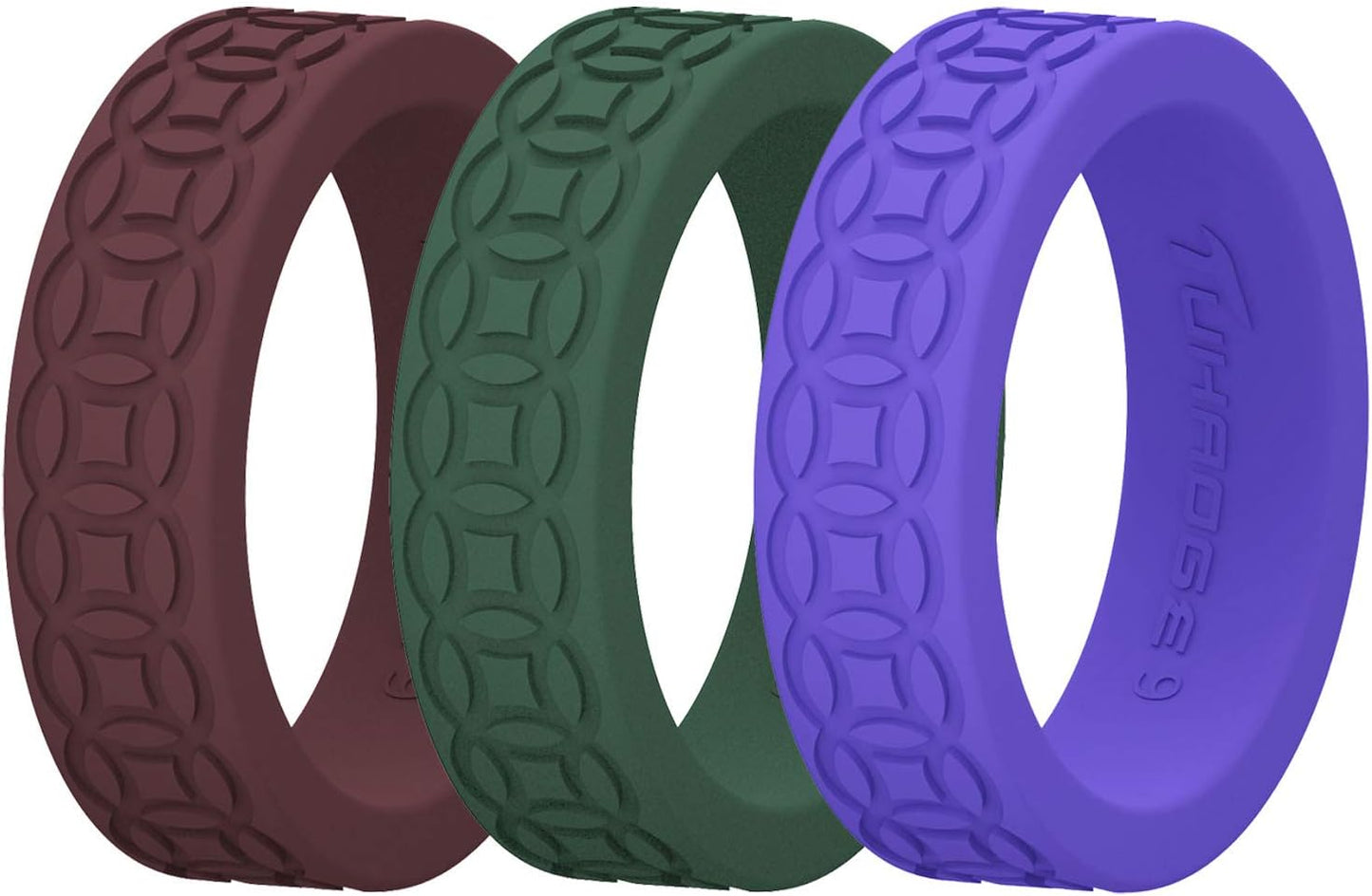 Tuhaoge Women's Silicone Wedding Ring - Silicone Rubber Wedding Bands - Representing Freedom & Dreams
