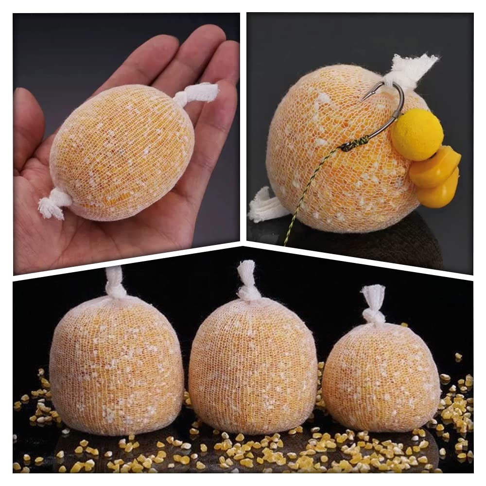 2 Pcs 25mm PVA Carp Fishing Meshs Refill Bait Bags Stocking Rigs Water Soluble Bait Wrap Bags for Carp Bait