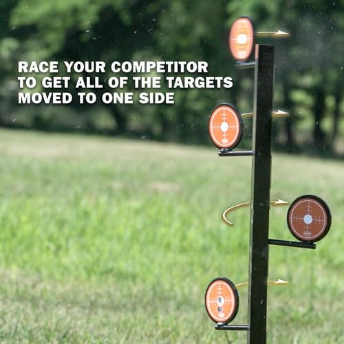 Champion Range and Target Rimfire Dueling Tree Steel Target, Interactive Shooting Experience for Precision & Speed Training