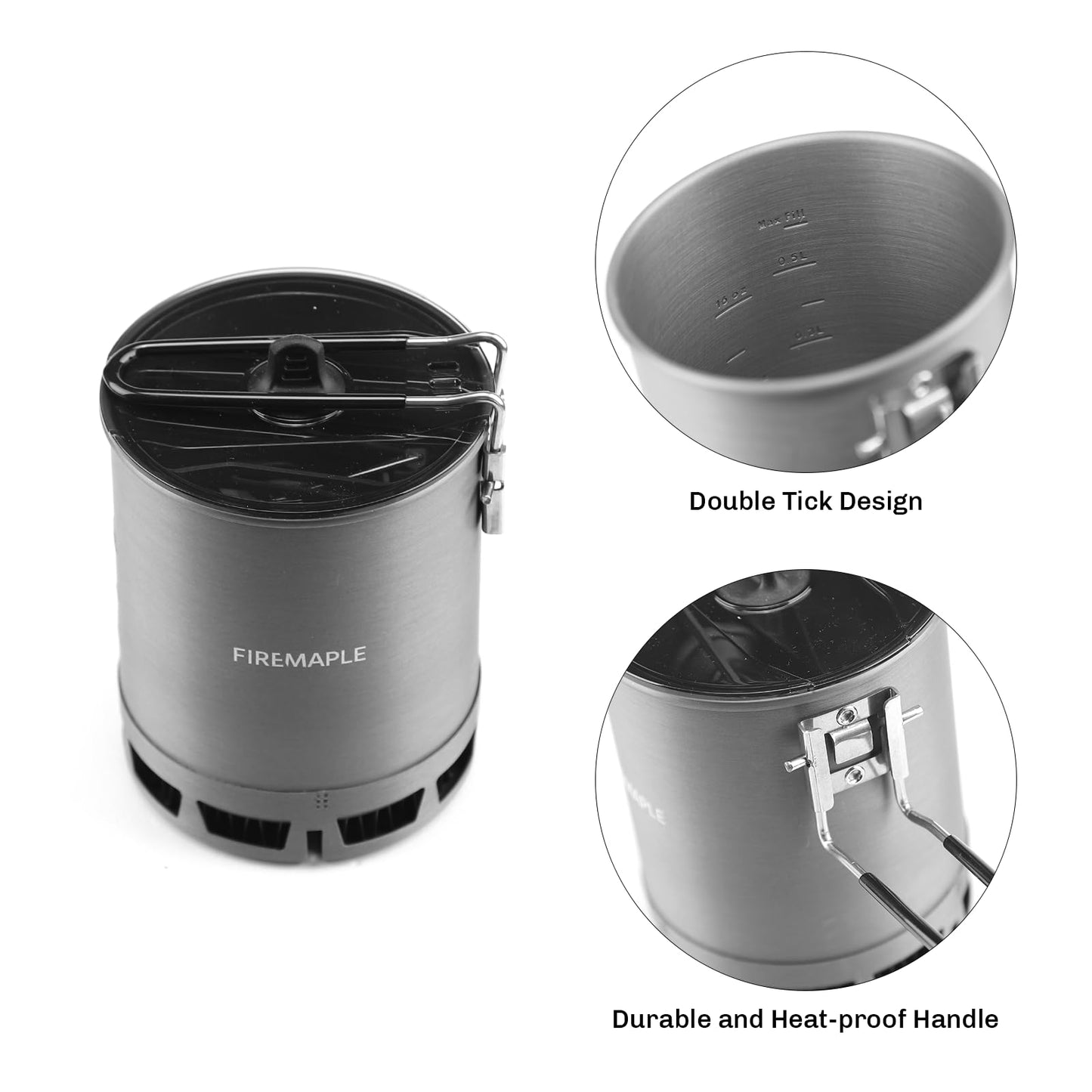 Fire Maple Petrel Portable Stove Ultralight Cooking System, with a Lightweight, Fast Boiling Function, Precise Double Tick Design, for Outdoors, Camping and Traveling