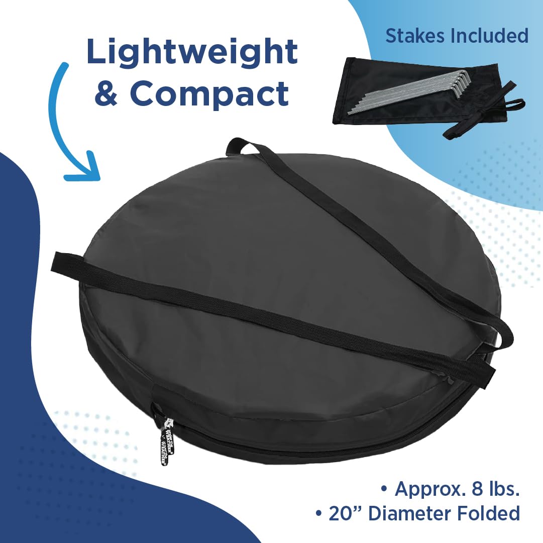 WeatherPod® The Original Shark Tank Side-by-Side™ Pop-Up Pod - Stay Warm, Dry, and Out of The Sun - Weather Pod for Sports, Rain, or Wind - Set Up in Seconds - (Black, 72" L x 36" W x 59" H)