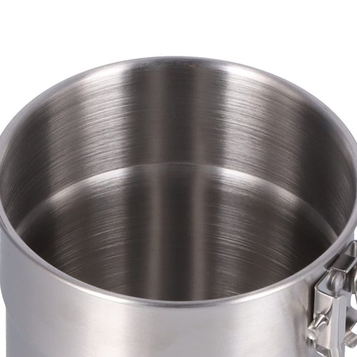 Backpacking Cup, 1L Outdoor Coffee Cup Camping Cooking Pot Backpacking Mug with Foldable Handle Lid for Hiking, Fishing