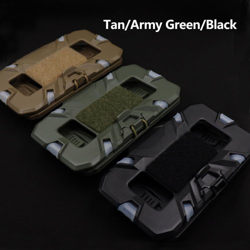 LThyzszb Tactical Plate Carrier Phone Mount Airsoft Vest Phone Holder Universal Phone Chest Mount for Screen Size 4.7"-6.7" (Army Green)