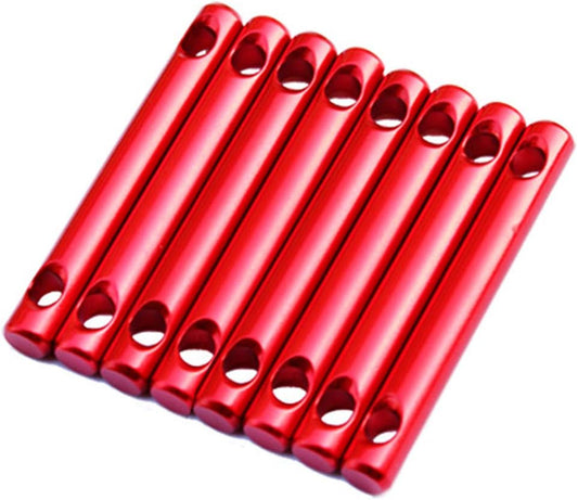 8Pcs Aluminum Alloy Tent Cord Tensioner Guyline Adjuster Tent Accessories for Camping Hiking Outdoor Activity (Red)