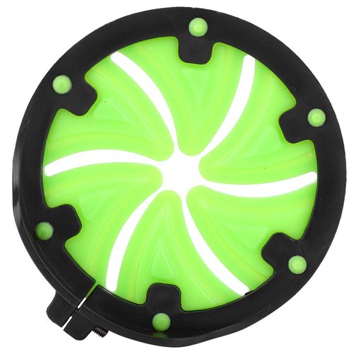 Locadence Paintball Loader Hopper, 7.8cm Diameter Green Black Petals Triangular Universal Paintball Rotor Feedgate, Paintball Speed Feed Gate Lid Hoppers Cover for Circular Lip Closure Hoppers