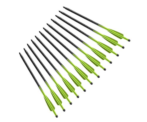 Barnett Demun Hyperbolt 2F - 12 Pack Mini Crossbow Bolts, 7 Inch Bolt, Exclusively Compatible with Demun Tri Strike, 2 Fletched Crossbow Bolts Designed for Rapid Reloading