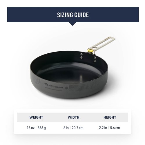 Sea to Summit Frontier Ultralight 8 Inch Camping Cooking Pan
