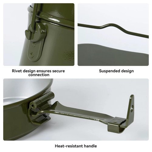 Military Mess Tin, Portable Mess Kit Plate Set Aluminium Alloy Military Lunch Box for Outdoor Camping Hiking Picnic BBQ Beach Camping Cookware Mess Kit Camp Pot Army Mess Kit Camping Pots Pans Set
