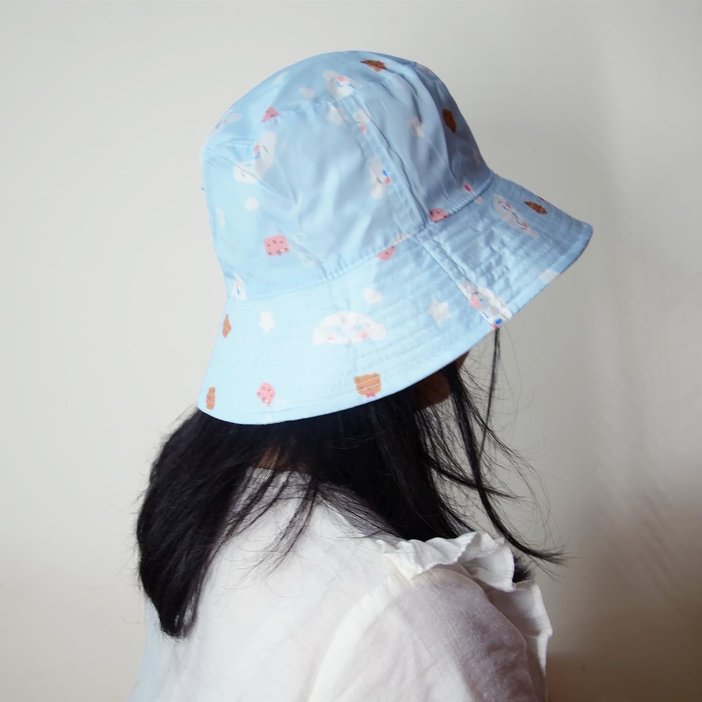 Kawaii Bucket Hat for Women, Cotton Print Double-Side-Wear Reversible Bucket Hat, Trendy Lightweight Fishing Cap Sun Hats for Outdoor Summer Beach Travel