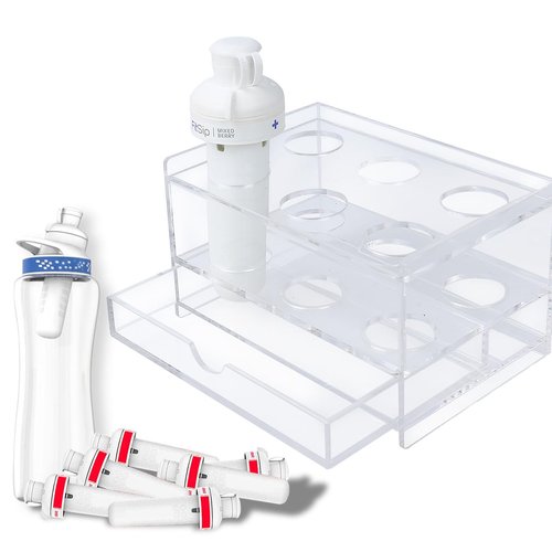 smartang 6 Holes Flavor Cartridge Holder For Cirkul,With Drip Tray, Sip Flavor Stable Cartridges Holder Compatible With Cirkul,Acrylic sips Stands