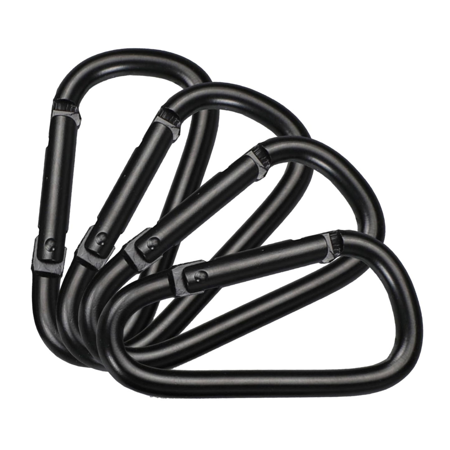 4 Pcs Heavy Duty Spring Snap Hook Small Mountaineering Buckle D Rings Clip Hook Climbing Carabiner Keychain Clip Aluminum Alloy Climbing Carabiner Portable Lightweight Carabiner Durable Backpack