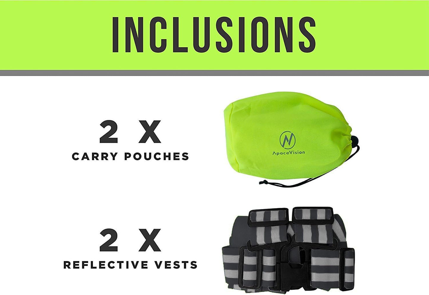 Reflective Vest (2 Pack) Lightweight, Adjustable & Elastic Safety & High Visibility for Running, Jogging, Walking, Cycling
