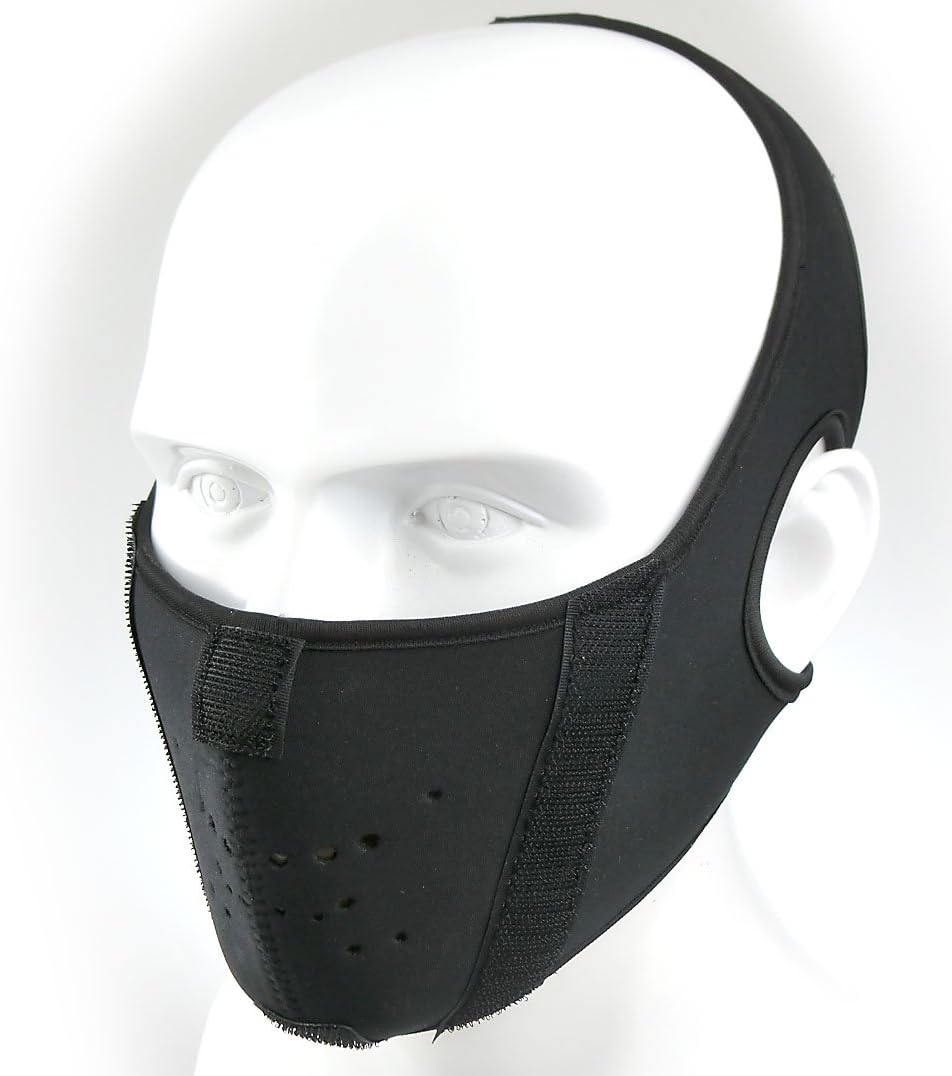 ATAIRSOFT Halloween Costume Cosplay BB Gun Evil Demon Monster Kabuki Samurai Hannya Oni Half Cover Airsoft and Prop Mask