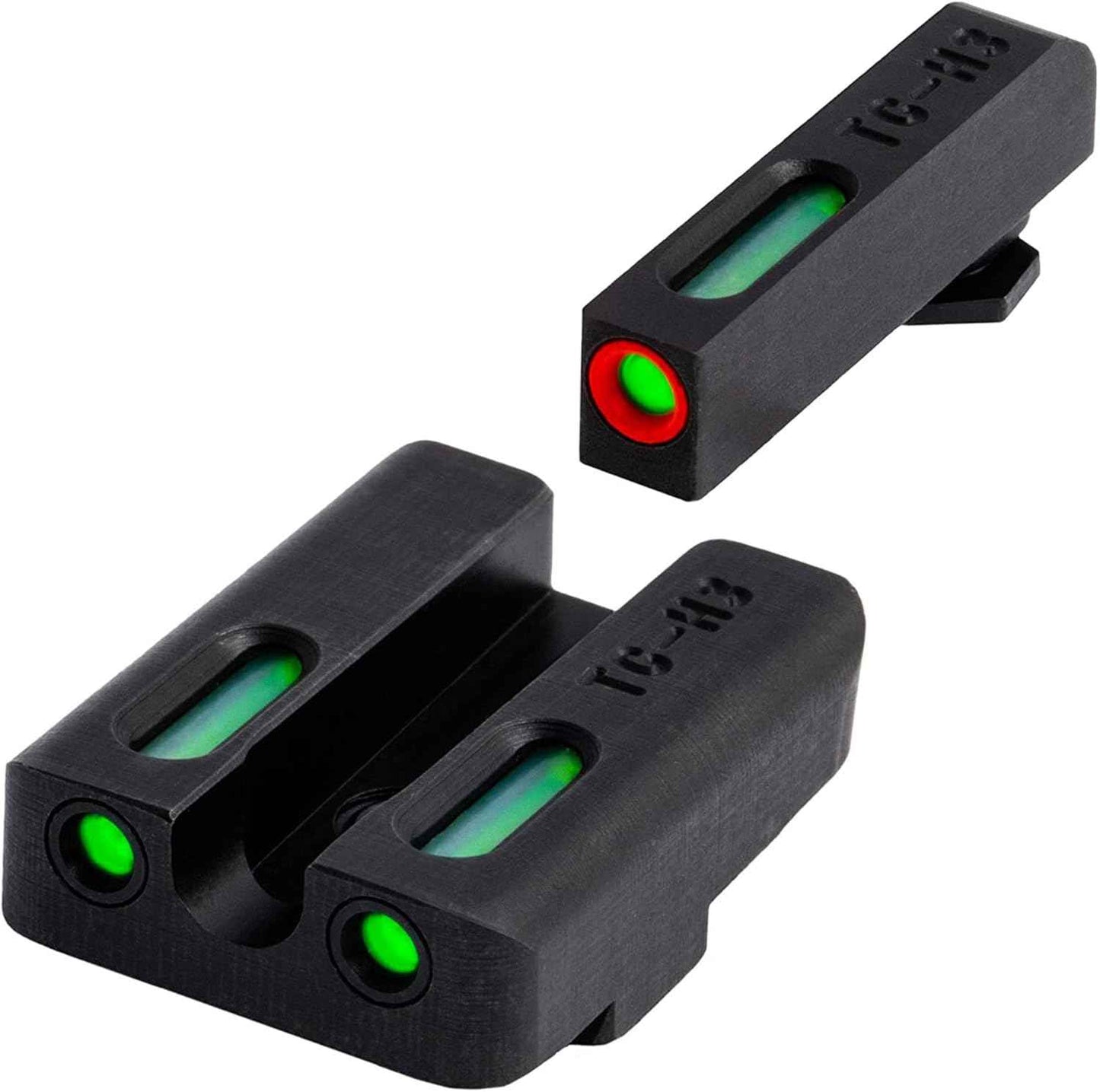 Truglo TFX PRO Night Sight for Handguns - Glowing Tritium & Fiber Optic, Compact & Durable