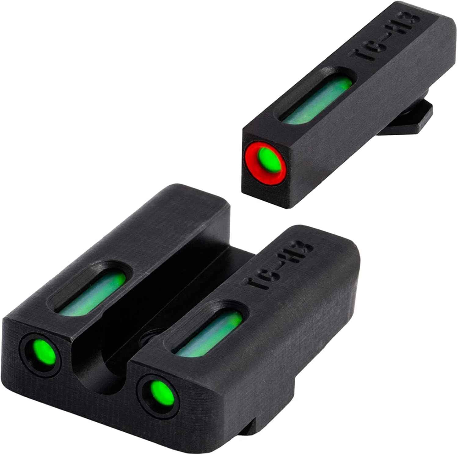 Truglo TFX PRO Night Sight for Handguns - Glowing Tritium & Fiber Optic, Compact & Durable