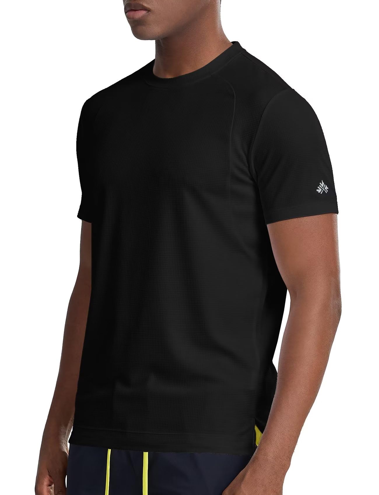 Athletic Shirts for Men Dry Fit (Black,XL)