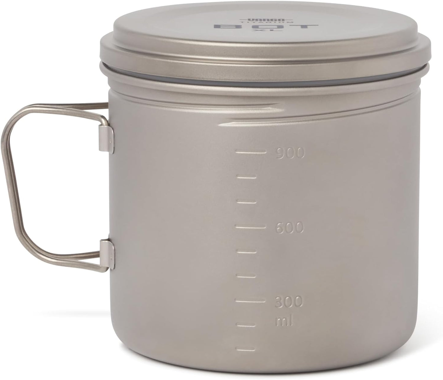 Vargo Titanium BOT Series | Vargo BOT - 700 | Titanium Cooking Pot and Water Bottle with Foldable Handles and Watertight Lid | 700ml (23 oz.)