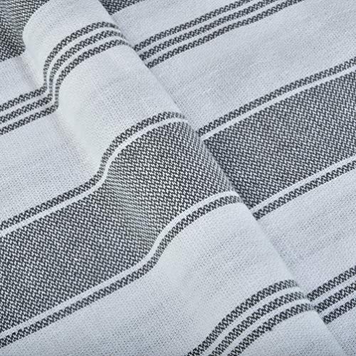 GLAMBURG Peshtemal Turkish Towel - Beach Towels Oversized 36x71 Set of 6, Soft Durable Absorbent Extra Large Bath Sheet Hammam Towel for Adults - Charcoal Grey