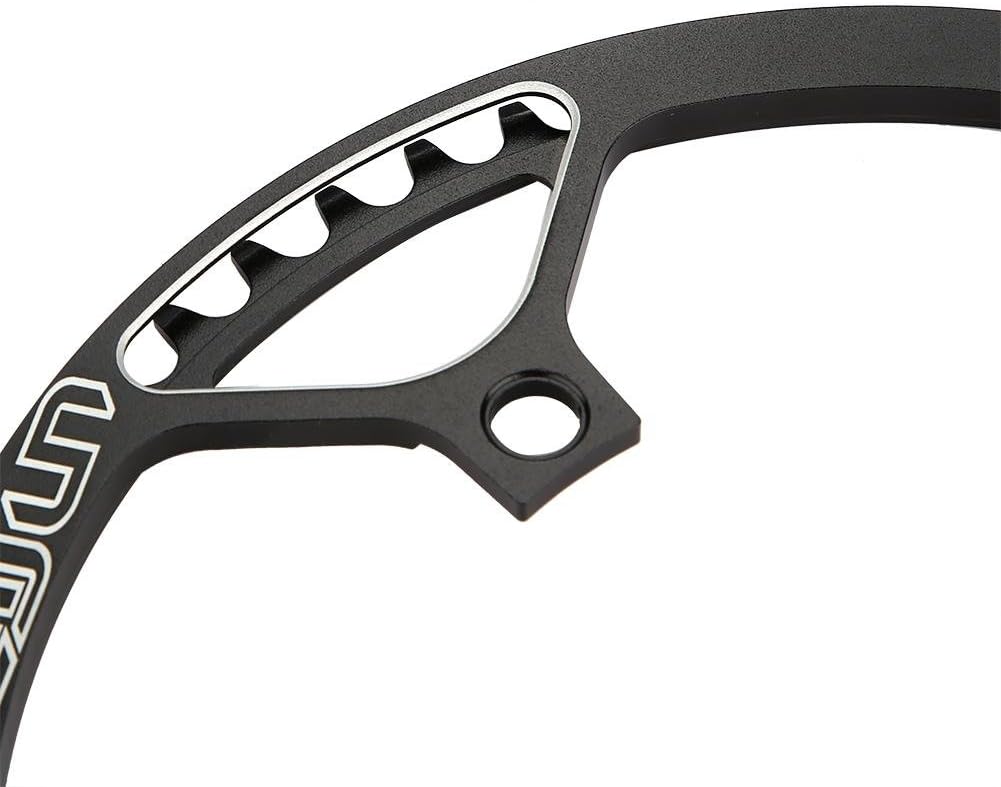 Aluminum Alloy Chainring, Mountain Bike Front Chainring, Single Speed 53T (Black)