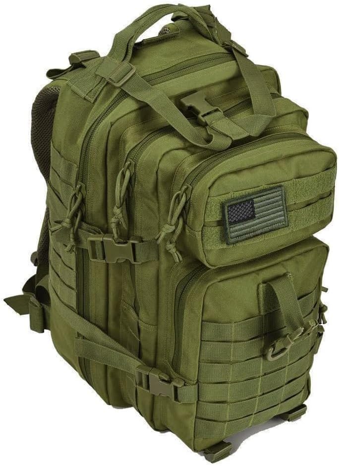 REEBOW GEAR Military Tactical Backpack for Men Large 34L Army 3 Day Assault Pack Molle Bag Backpacks (34L, Black)