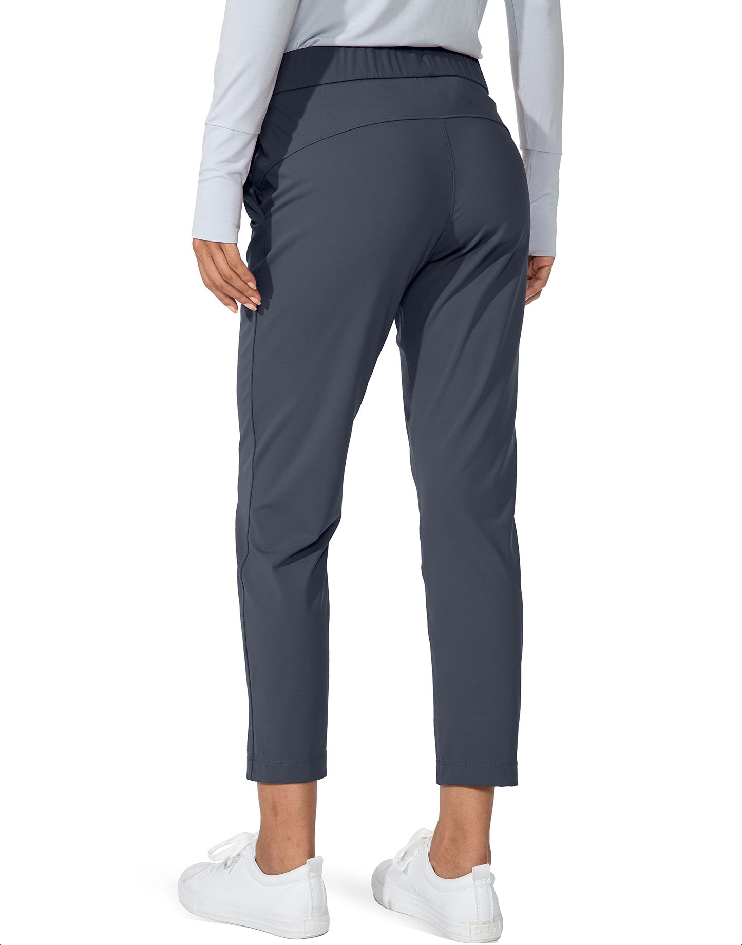 G Gradual Women's Pants with Deep Pockets 7/8 Stretch Sweatpants for Women Athletic, Golf, Lounge, Work (Dark Grey, X-Large)