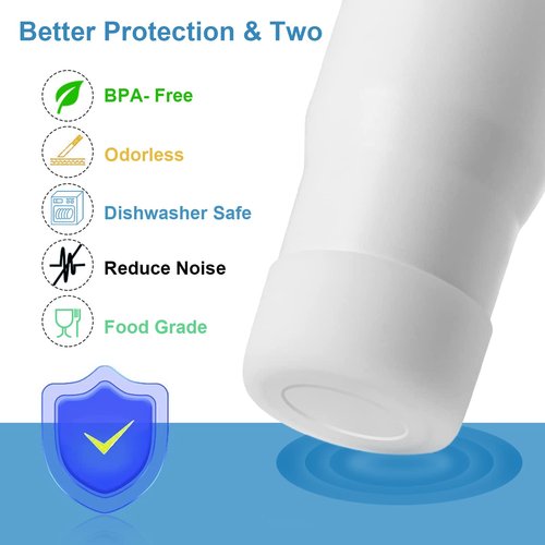 Silicone Boot and Adjustable Straw Cover for Stanley 40 oz Quencher & IceFlow 20oz 30oz, 2 PCS Protective Tumbler Cup Boot Sleeve Water Bottle Accessories