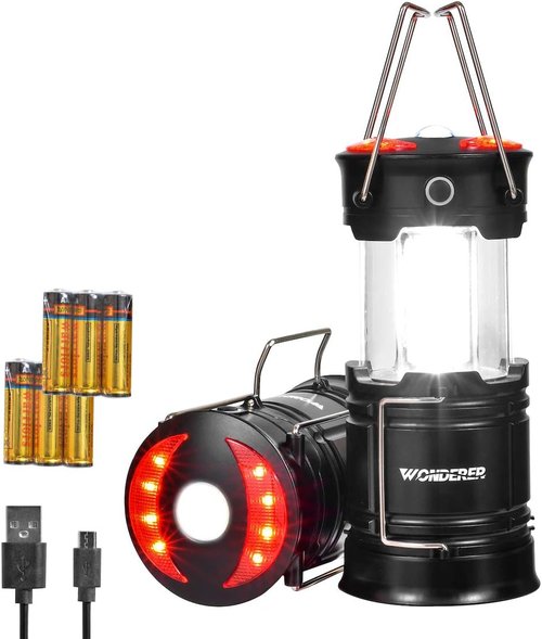 LED Lantern Mini 4 Pack, Camping Lanterns with 12 AAA Battery Operated/Portable & Collapsible, LED Camping Lantern for Kids/Hurricane/Camping/Emergency/Power Outage
