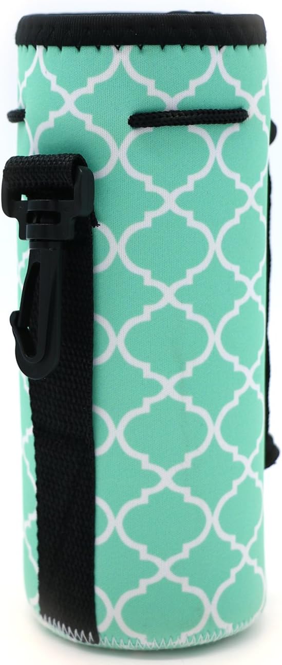 Water Bottle Sleeve, Carrier Cover Neoprene Water Bottle Drawstring Insulator Cooler Sleeve Bag