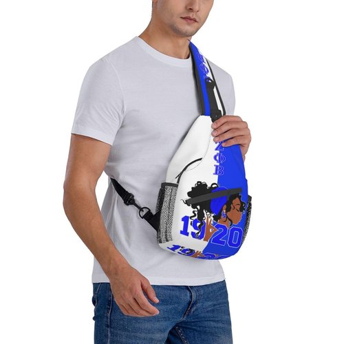 Sling Bag for Women Sorority Paraphernalia Gifts Lightweight Crossbody Daypack with Adjustable Chest Bag for Sports Travel, Hiking
