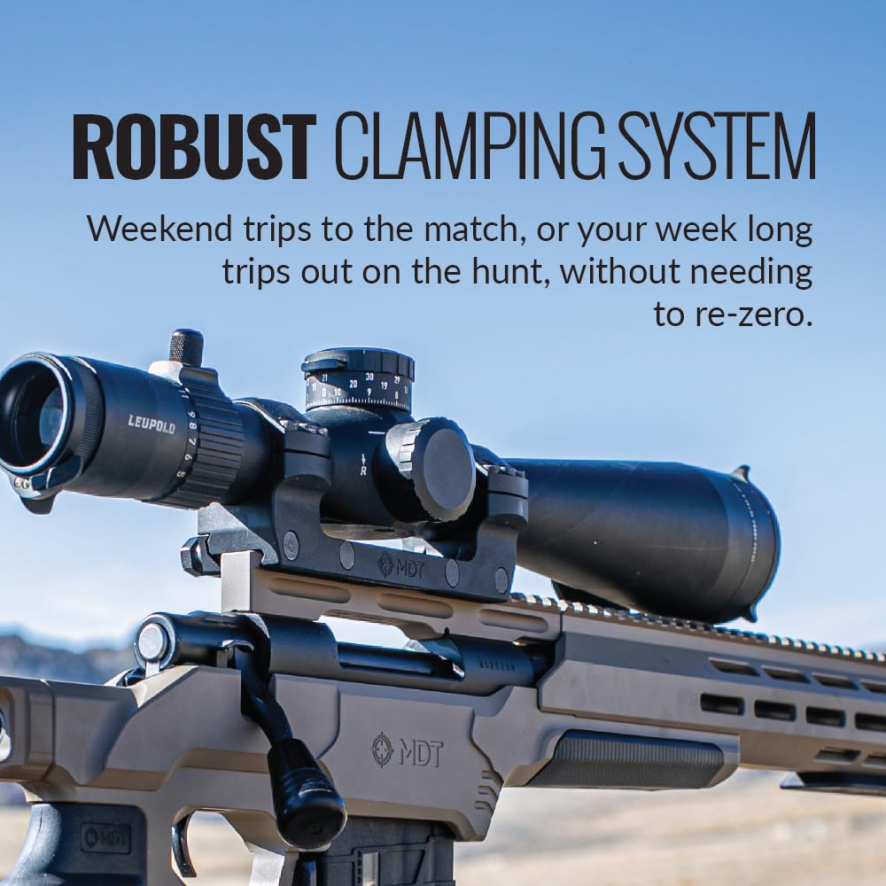 MDT 35mm 1.18" Low One-Piece Scope Mount, Robust Clamping, Integrated Recoil Lug, Accessory Scope Ring Cap Compatible, Black (106975-BLK)