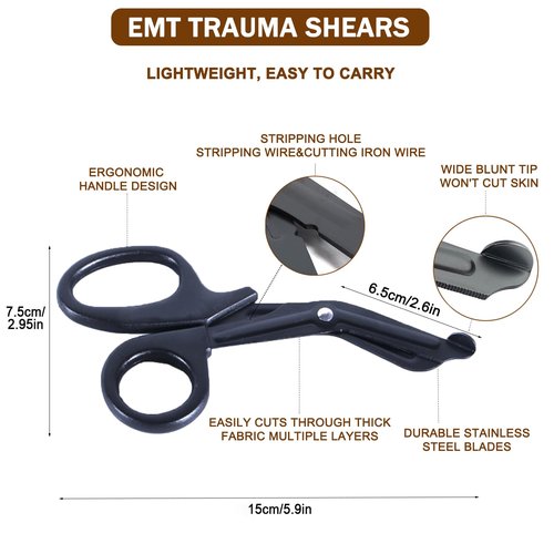Upgrade Tourniquet Pouch with Shear, Molle Tourniquet Holder, Tactical TQ Trauma Tourniquets Scissors(Without Tourniquet) (Black)