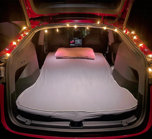 TANOLA TESBEAUTY Upgraded 2025 2026 Juniper My Camping Mattress for Tesla Model Y Tesla Model X, Memory Foam High Density Foam, Tesla Accessories Multifunctional Carry Case&Fitted Sheet Provided