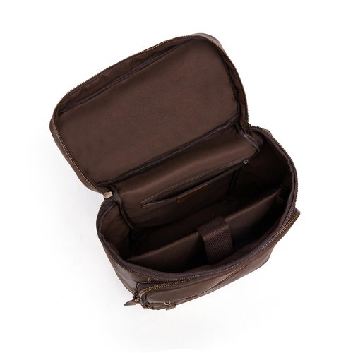 Overdo Retro Genuine Leather Backpack, Men's Fashionable Travel Bag And Camping, Practical Men's Travel (Brow)