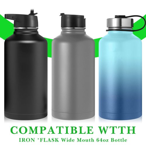 Linkidea Water Bottle Boot Compatible with Iron °Flask Wide Mouth 64oz Waterbottles, Silicone Bottle Bottom Sleeve Cover Protector, Water Bottle Bumper (Green)