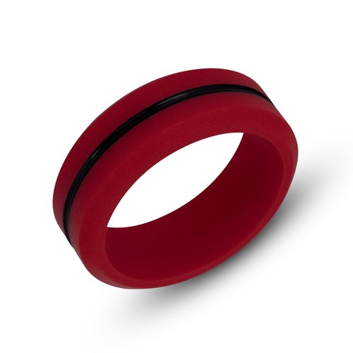 DYNOFIT Premium Silicone Rings for Men - 4 Pack | Tough, Rigid & Dhurable Mens Wedding Band | Sleek & Stylish Silicone Wedding Band Men | Amazing for Active Lifestyles (8)