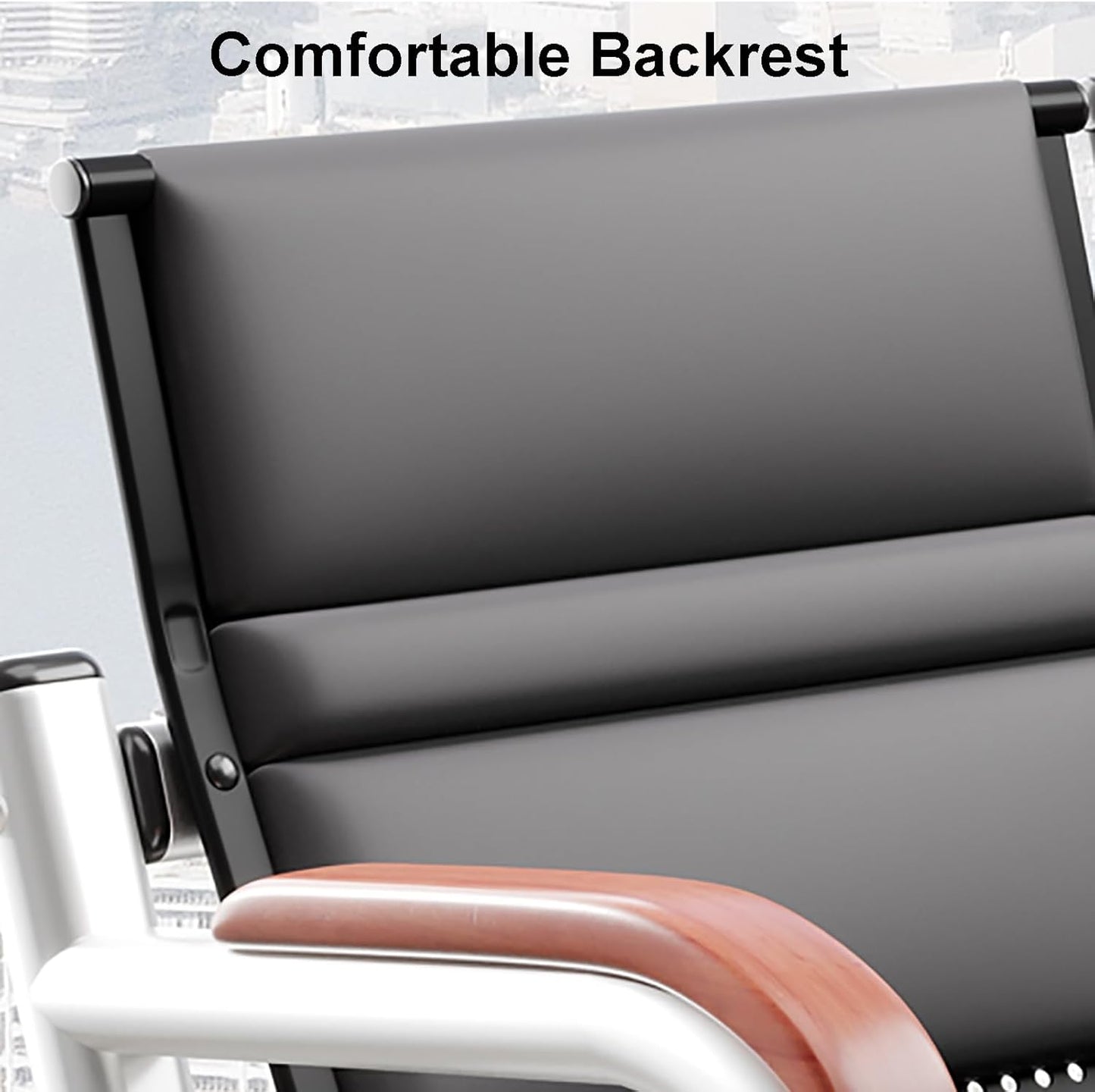 Office Reception Guest Chair with Backrest and Armrests 1-Seat Waiting Room Bench for Airport Business Hospital, Easy to Assemble(Brown)