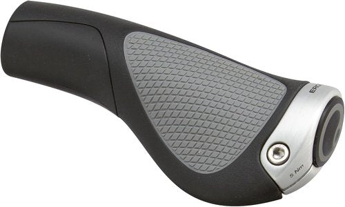 Ergon GP1 Mountain Bike Grips, Black/Gray, Rubber