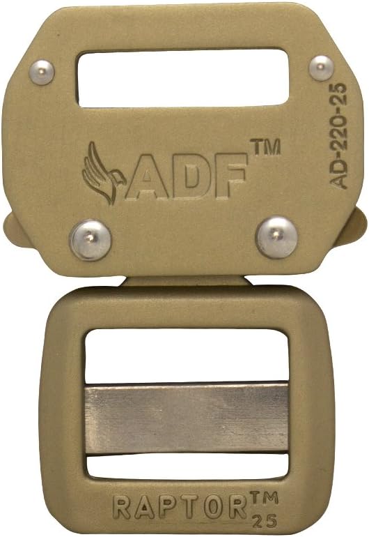 Aluminum Belt Buckle - Coyote Brown - Raptor II Tactical Military Police Aluminum Quick Release 1" Belt Buckle