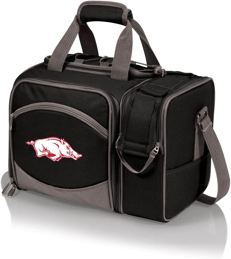 NCAA Malibu Cooler Picnic Basket - Insulated Tote with Complete Picnic Set