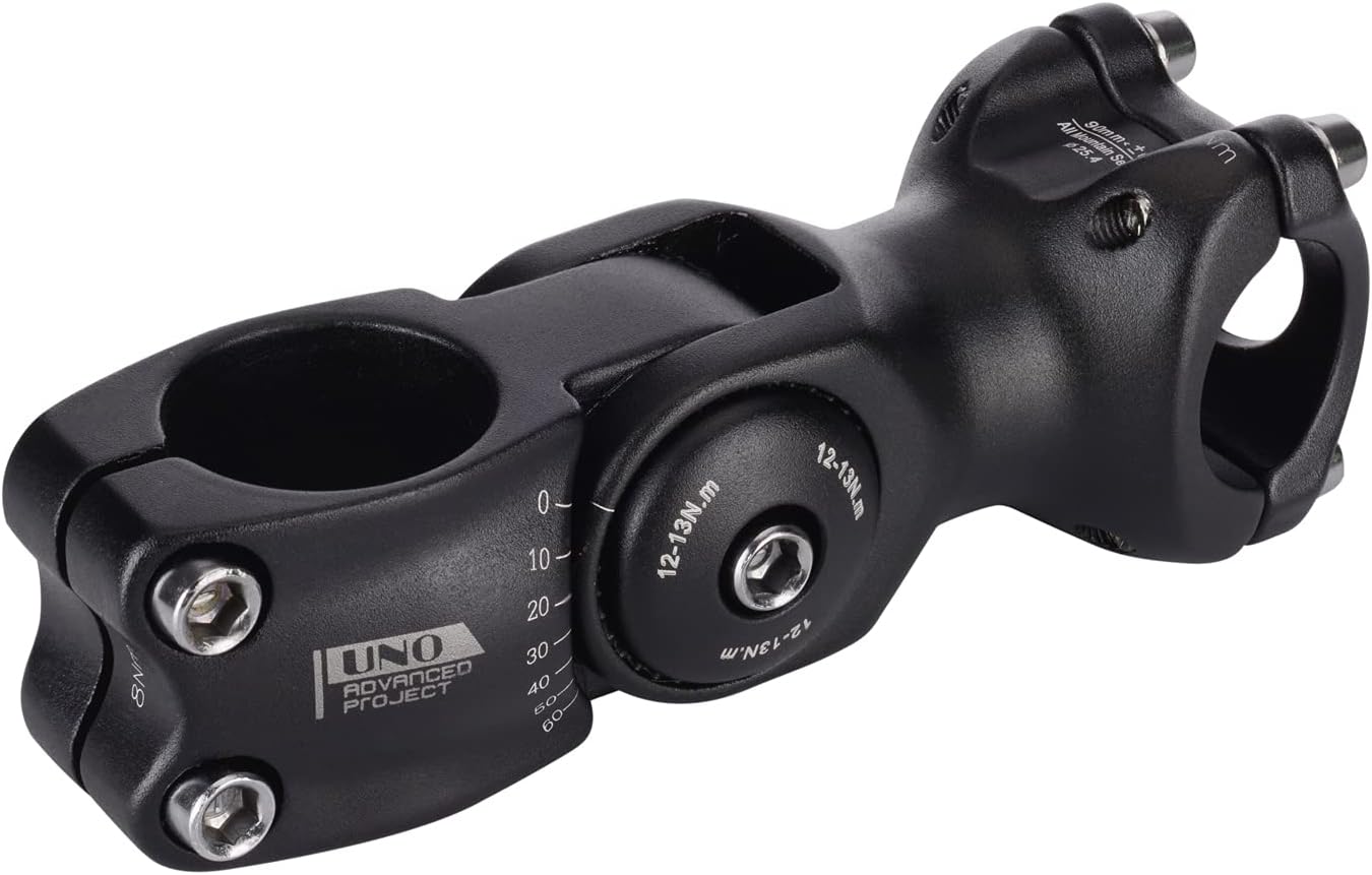 FOMTOR 31.8mm 25.4mm Adjustable Stem 90mm 110mm 0~60 Degree UNO MTB Adjustable Handlebar Stem for Most Mountain Bike Road Bike MTB