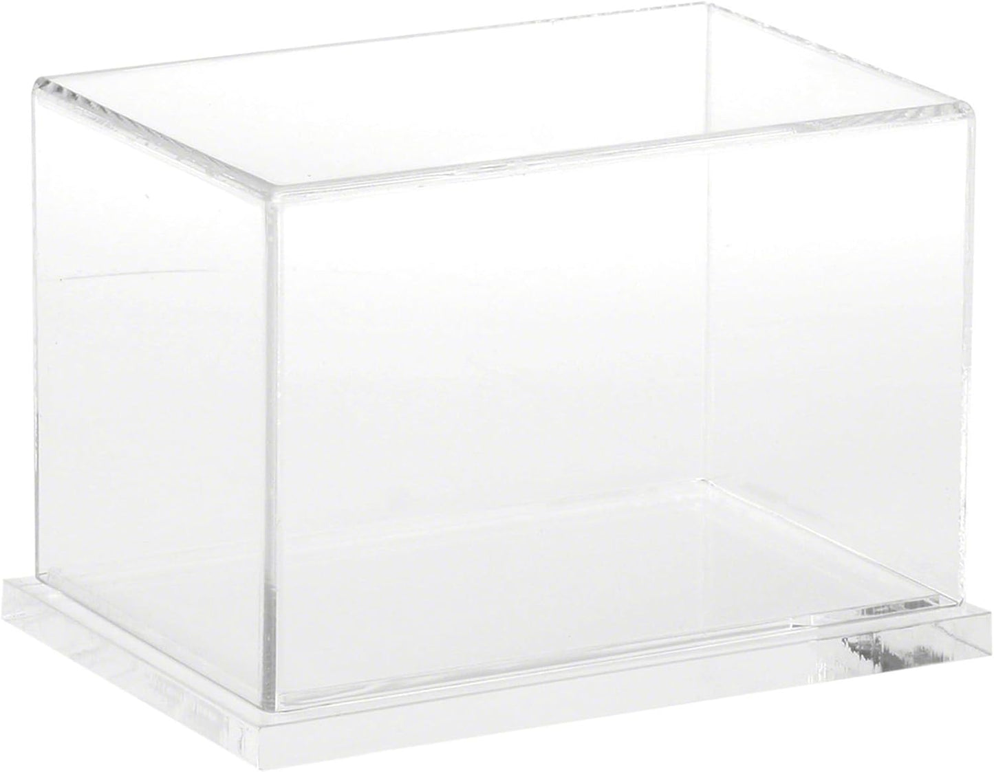 Plymor Clear Acrylic Display Case with Hardwood Base, 6" W x 4" D x 4" H