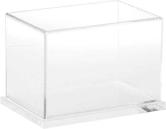 Plymor Clear Acrylic Display Case with Hardwood Base, 6" W x 4" D x 4" H