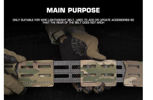 Belt Molle Adapter, Versatile Insert System Removable Molle Panels for 2” Tactical Belt and Loop Surface 4 Pack (Camo)