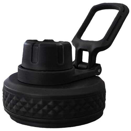 Water Bottle Lid Replacement for Battle Bottle - Chug Cap Tops for 32 oz, 40 oz, and 64 oz Wide Mouth Vacuum Sealed Water Bottles by Iron InfideI (Black)