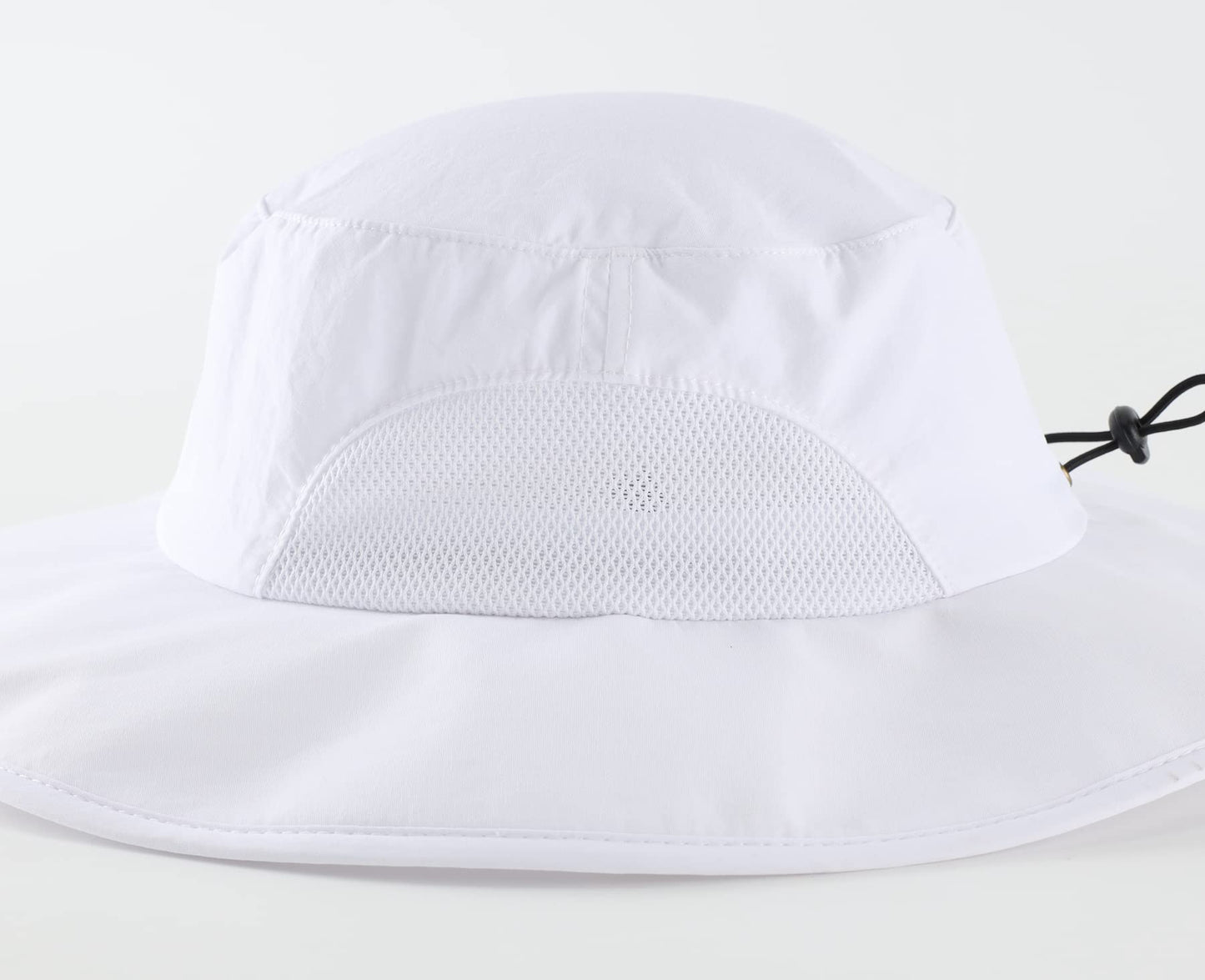 Home Prefer UPF50+ Mens Sun Hat Wide Brim Fishing Hat Airy Mesh UV Protection Portable Bucket Sun Hat White