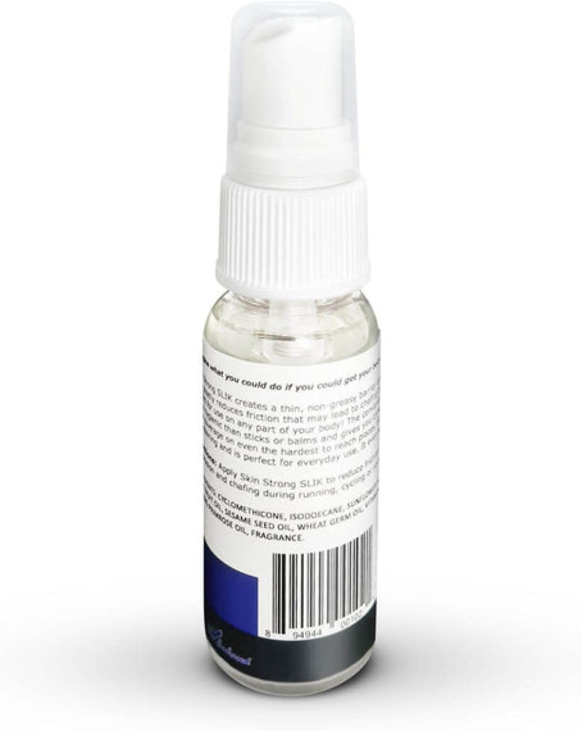 Skin Strong Slik Anti-Friction and Anti-Chafe Spray. Eliminates Chafing and Defends Against Friction. Quick Spray Application for Feet, Thighs, Bras, and Wetsuits. Non-Greasy and Non-Staining.